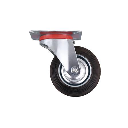 ลูกล้อยาง FITT 036100 แป้นหมุน ไม่มีเบรก 4 นิ้ว สีดำ_0