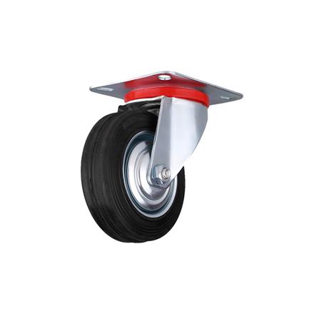 ลูกล้อยาง FITT 036100 แป้นหมุน ไม่มีเบรก 4 นิ้ว สีดำ_1