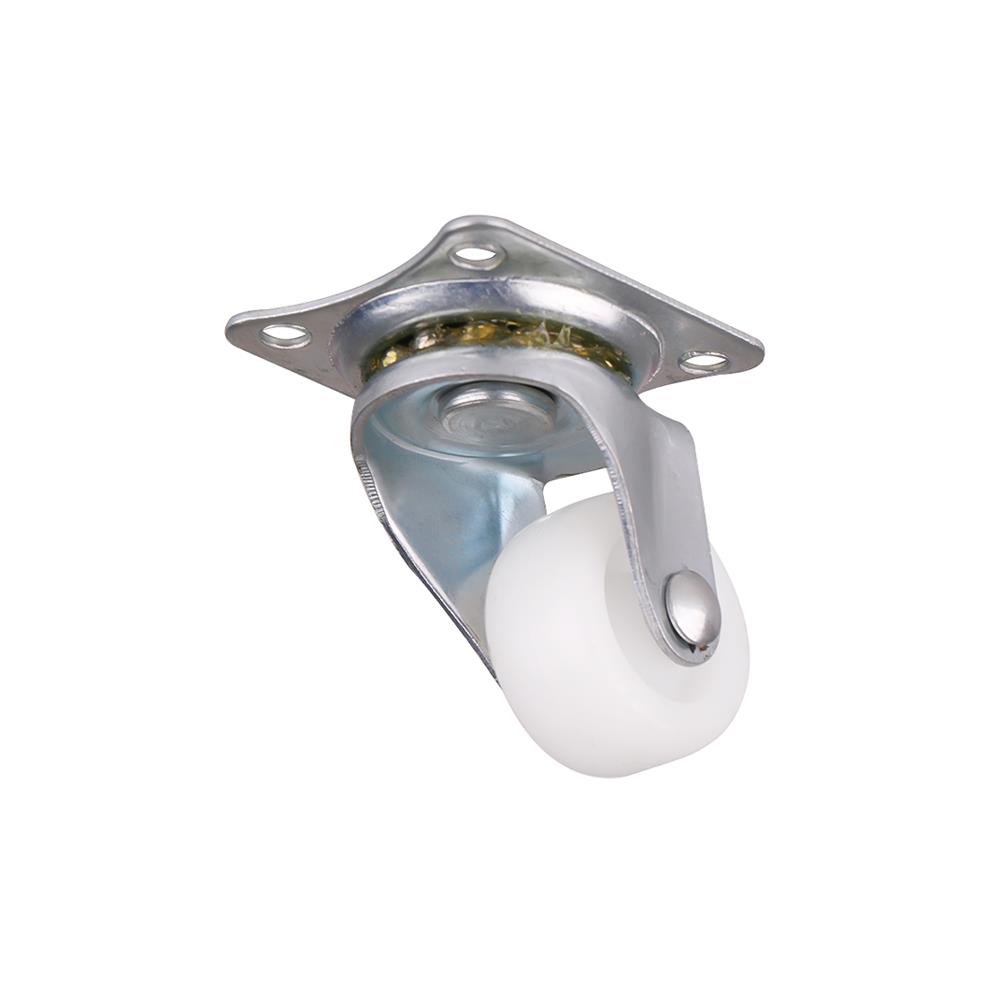 ลูกล้อ PP FITT 192025 แป้นหมุน ไม่มีเบรก 1 นิ้ว สีขาว