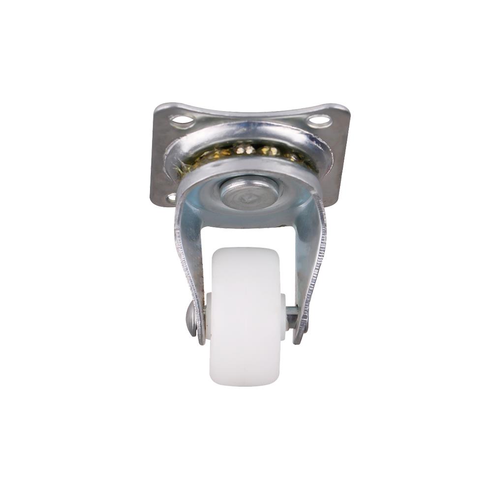 ลูกล้อ PP FITT 192025 แป้นหมุน ไม่มีเบรก 1 นิ้ว สีขาว