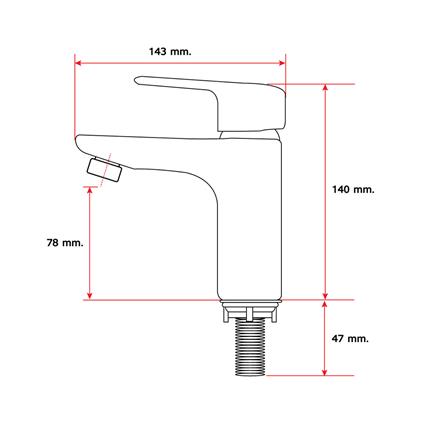 ชุดก๊อกอ่างล้างหน้า เดี่ยว DL-5005_2