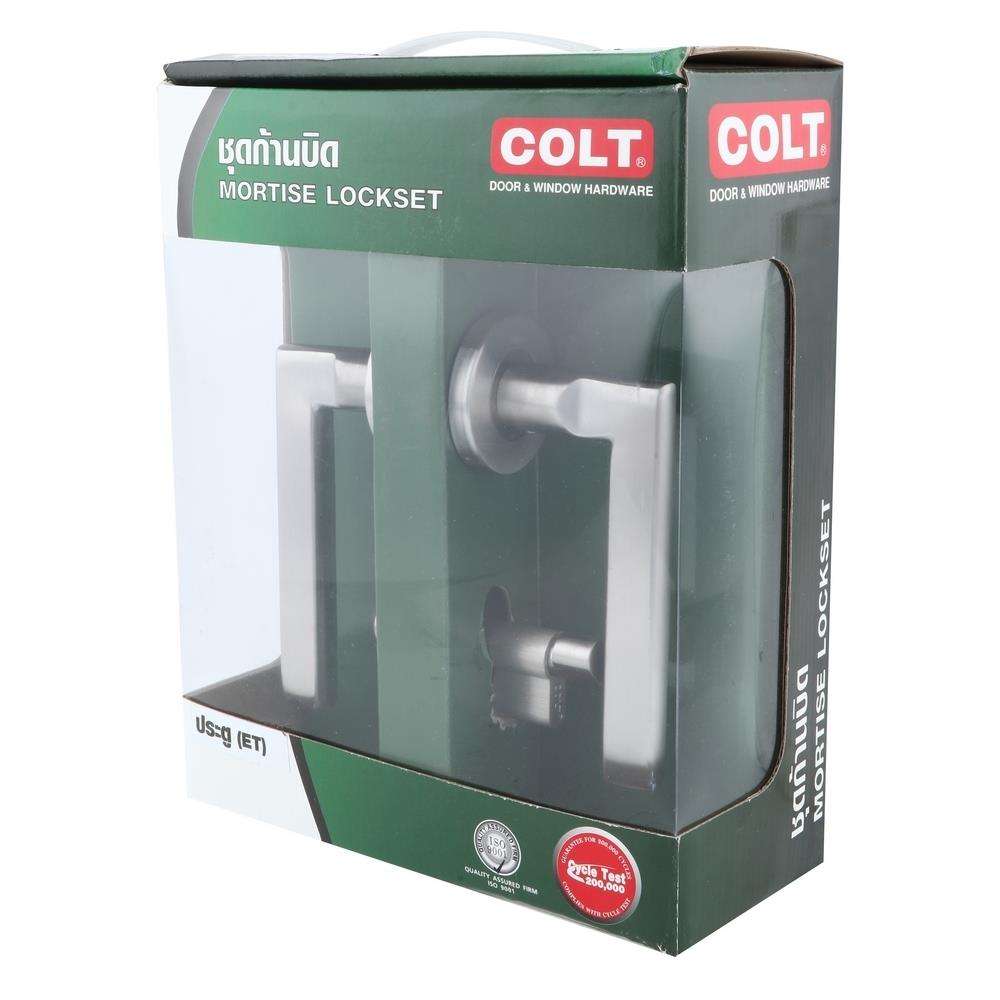 มือจับก้านโยกห้องทั่วไป MORTISE  COLT C1K01 TS02 811 สีสเตนเลส