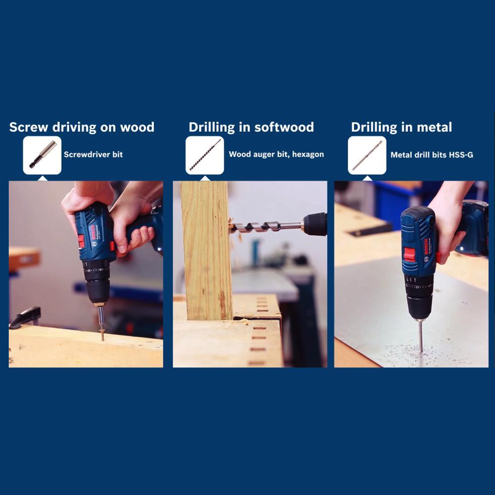 สว่านกระแทกไร้สาย (พร้อมแบตเตอรี่) BOSCH GSB180-LI 1700RPM 18 โวลต์