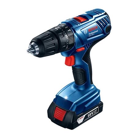 สว่านกระแทกไร้สาย (พร้อมแบตเตอรี่) BOSCH GSB180-LI 1700RPM 18 โวลต์_0