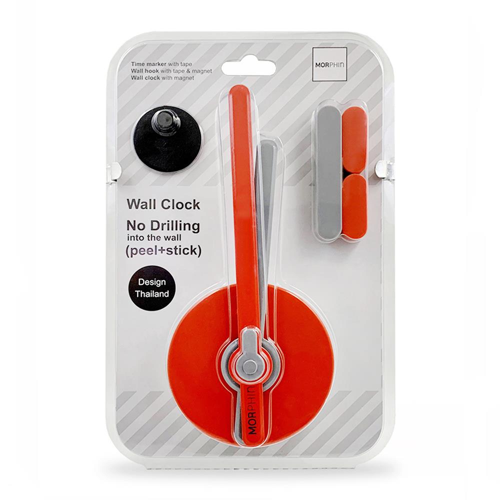 นาฬิกาติดผนัง ON TIME V2 DIY 22 นิ้ว สีเทา/ส้ม