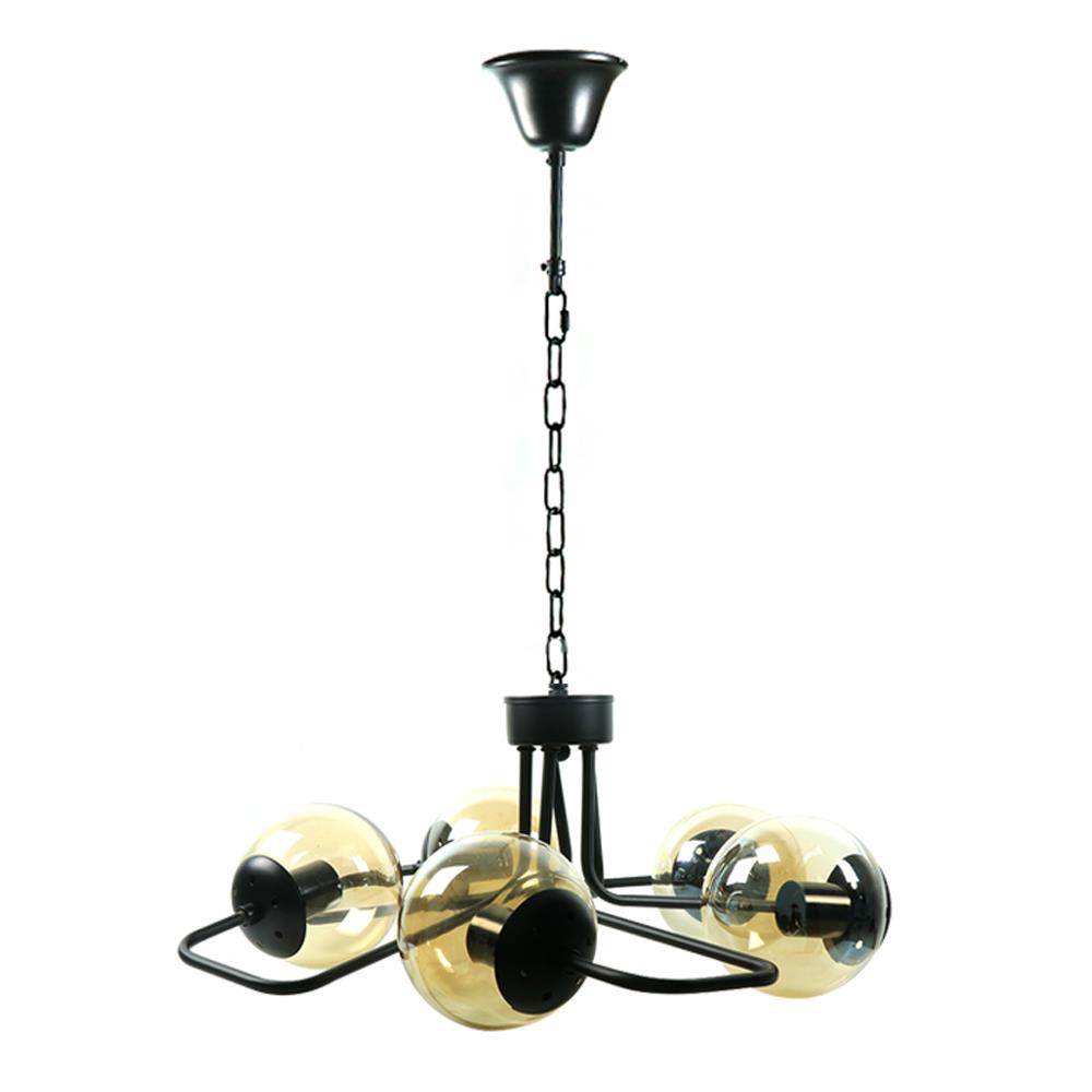 ไฟช่อ CST 6546-5 สีดำ/ทอง 5 หัว