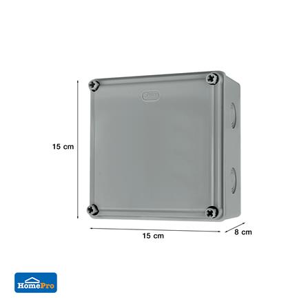 กล่องพลาสติกกันน้ำ ELECKTA 6x6 นิ้ว สีเทา_3