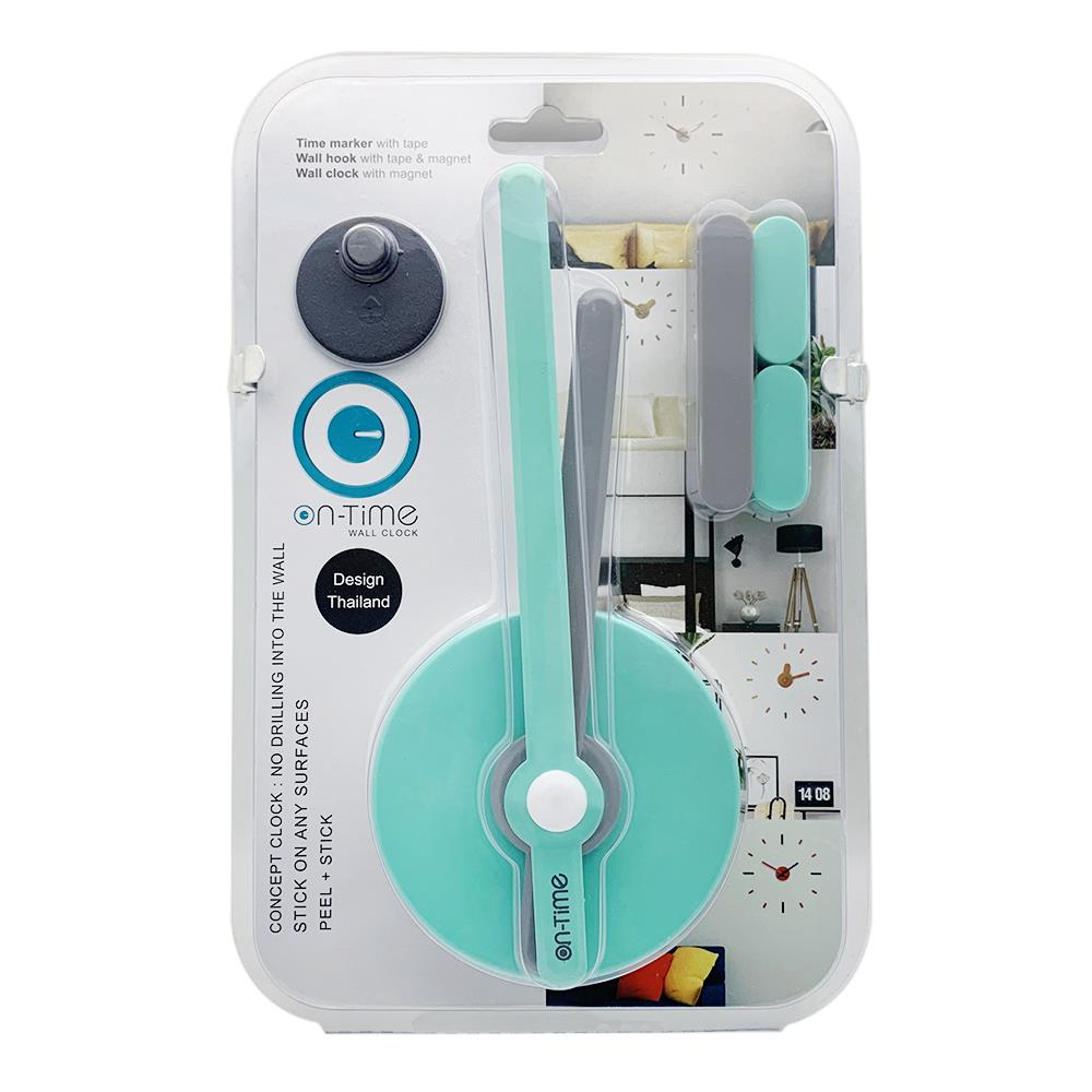 นาฬิกาติดผนัง ON TIME V2 DIY 22 นิ้ว สีเทา/เขียว