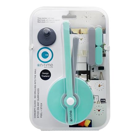 นาฬิกาติดผนัง ON TIME V2 DIY 22 นิ้ว สีเทา/เขียว_1