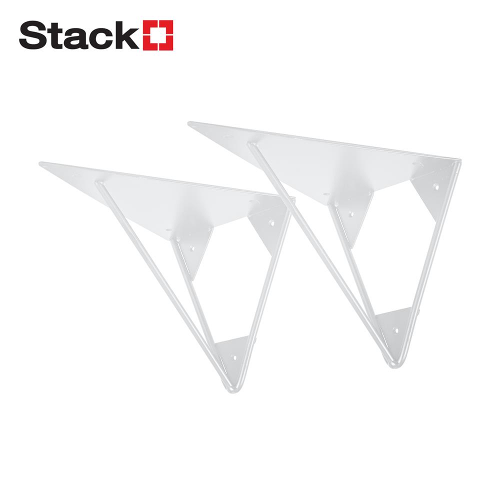 แขนรับชั้นเหล็ก STACKO สามเหลี่ยม 14.5x15x19 ซม. สีขาว
