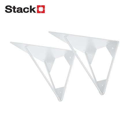 แขนรับชั้นเหล็ก STACKO สามเหลี่ยม 14.5x15x19 ซม. สีขาว_0