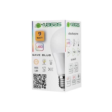 หลอด LED NAGAS SAVE BULB 9 วัตต์ WARM WHITE E27_1