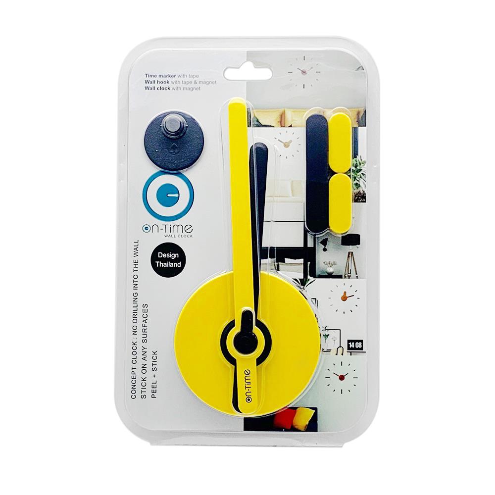 นาฬิกาติดผนัง ON TIME V2 DIY 22 นิ้ว สีดำ/เหลือง