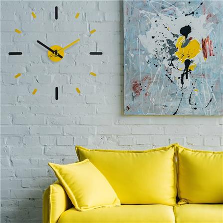 นาฬิกาติดผนัง ON TIME V2 DIY 22 นิ้ว สีดำ/เหลือง_2