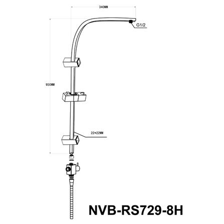 ฝักบัว RAIN SHOWER เดี่ยว NOVABATH NVB-RS729-8H_1