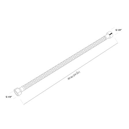 สายน้ำดีสเตนเลสน้ำอุ่น-น้ำเย็น 24 นิ้ว KARAT FAUCET KA-01-500-24-WH_2