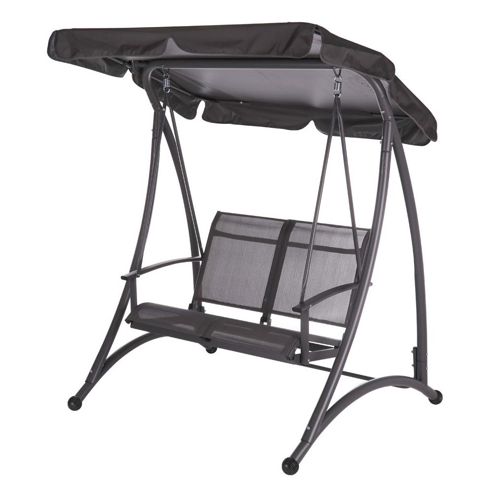 เก้าอี้โยก 2 ที่นั่ง SPRING TEXTILENCE สีเทา