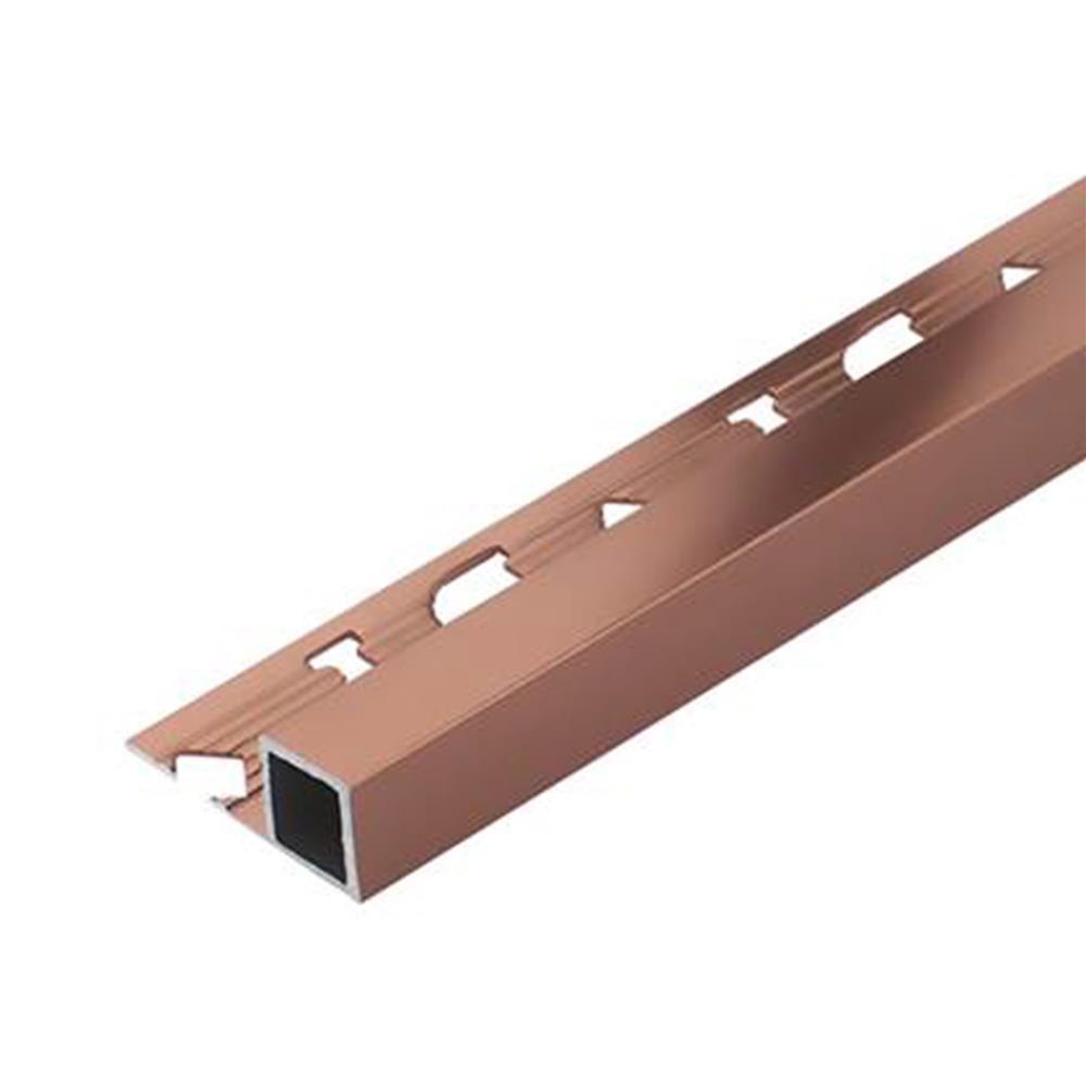 คิ้วอะลูมิเนียม DP มุมเหลี่ยมใหญ่ 12 มม. 2 ม. สีบราวน์