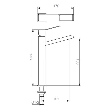 ก๊อกอ่างล้างหน้าเดี่ยว WS-1901H_1