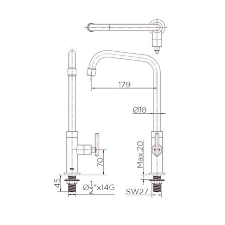 ก๊อกซิงค์เดี่ยวเคาน์เตอร์ GF-24-517-50_2