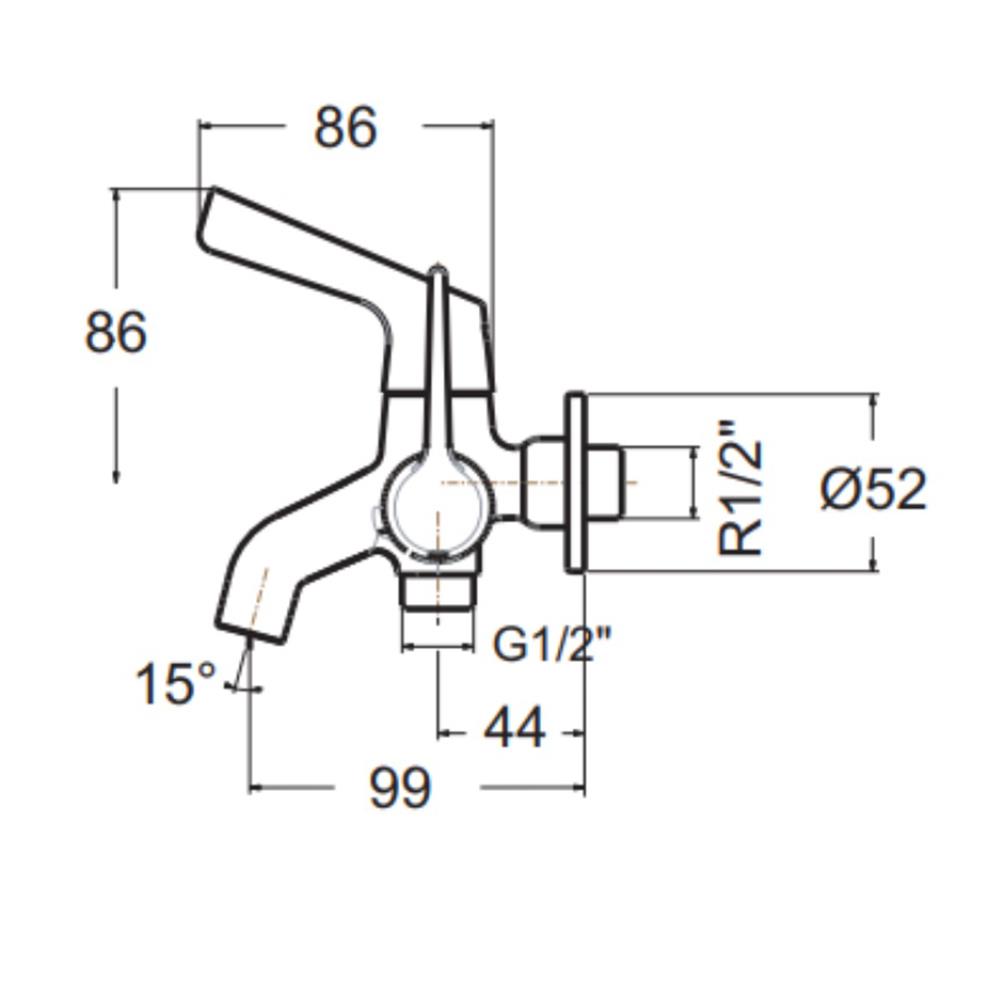 ก๊อกล้างพื้น 2 ทาง AMERICAN STANDARD FFAST603-6T1500BT0