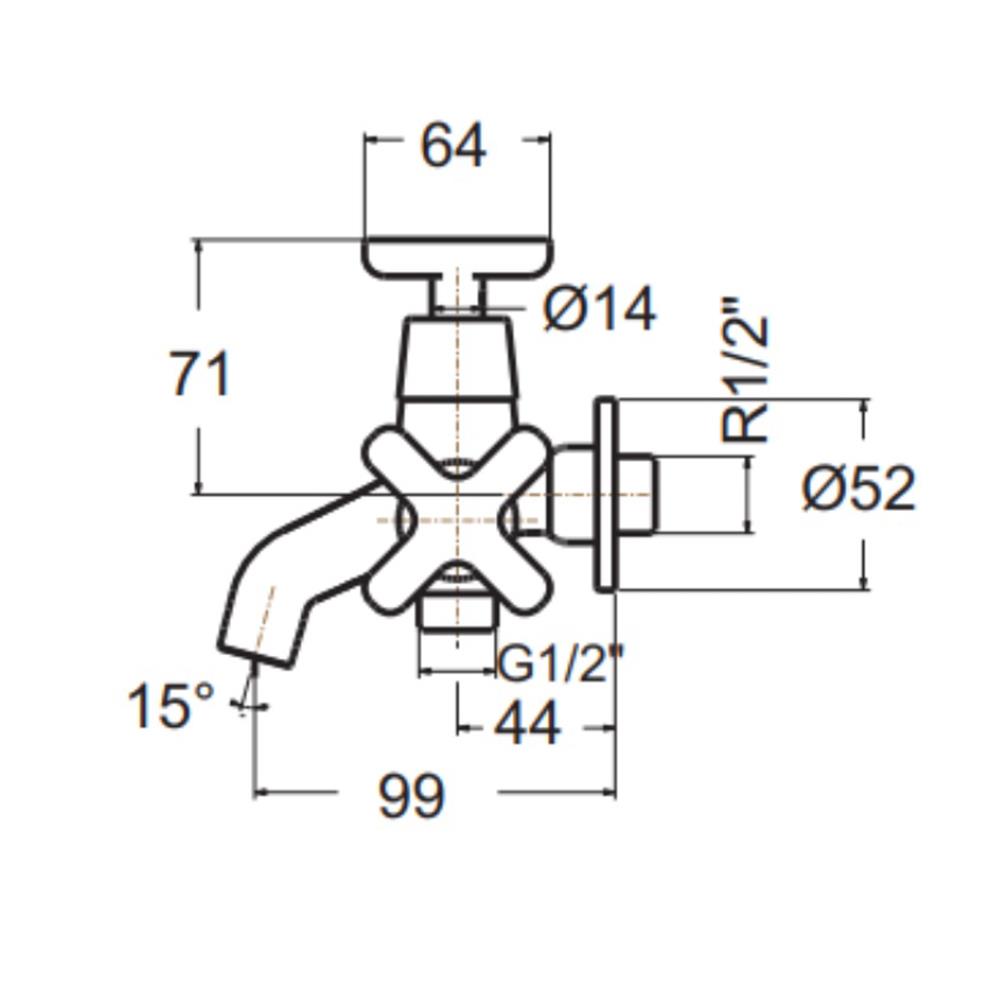 ก๊อกล้างพื้น 2 ทาง AMERICAN STANDARD FFAST703-6T1500BT0