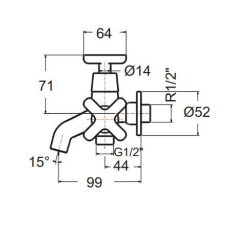 ก๊อกล้างพื้น 2 ทาง AMERICAN STANDARD FFAST703-6T1500BT0_3