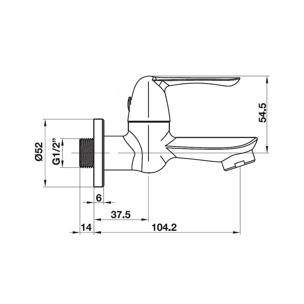 ก๊อกล้างพื้น 1 ทาง HAFELE 495.61.175