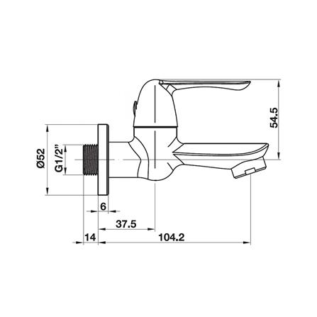 ก๊อกล้างพื้น 1 ทาง HAFELE 495.61.175_3