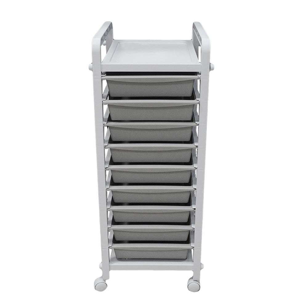 ชั้นลิ้นชักพลาสติก 9 ชั้น STACKO 33.5x40x89.5 ซม. สีเทา