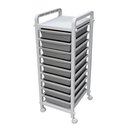 ชั้นลิ้นชักพลาสติก 9 ชั้น STACKO 33.5x40x89.5 ซม. สีเทา_0