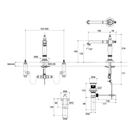 ก๊อกอ่างล้างหน้าผสม KOHLER K-72760T-BV_1