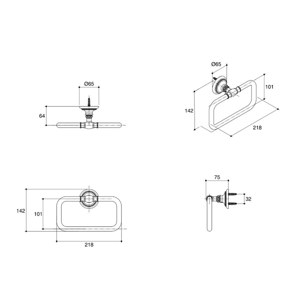 ห่วงแขวนผ้า KOHLER K-72571T-BV สี Vibrant Brushed Bronze