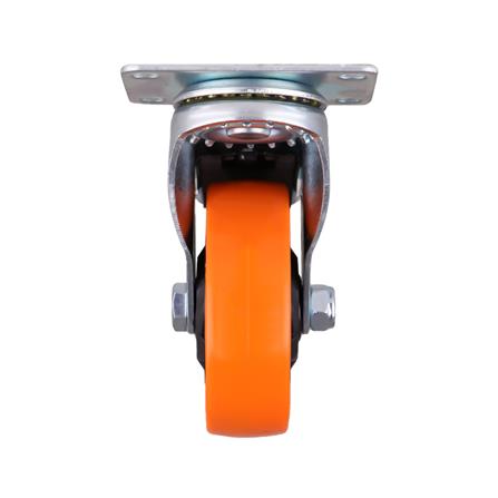 ลูกล้อโพลียูรีเทน FITT 749100 แป้นหมุน มีเบรก 4 นิ้ว สีส้ม_2