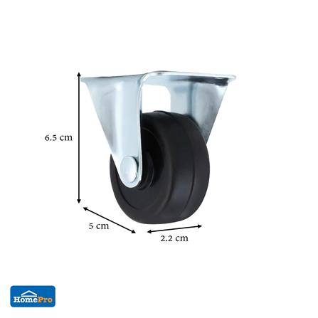 ลูกล้อยาง FITT 200050 แป้นตาย ไม่มีเบรก 2 นิ้ว สีดำ_3