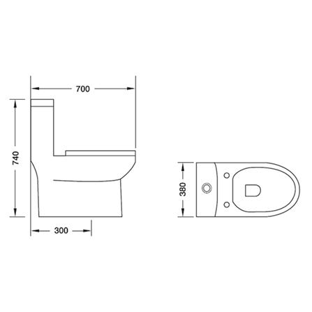 สุขภัณฑ์ 1 ชิ้น HAFELE 495.61.401 3/6L สีขาว_1