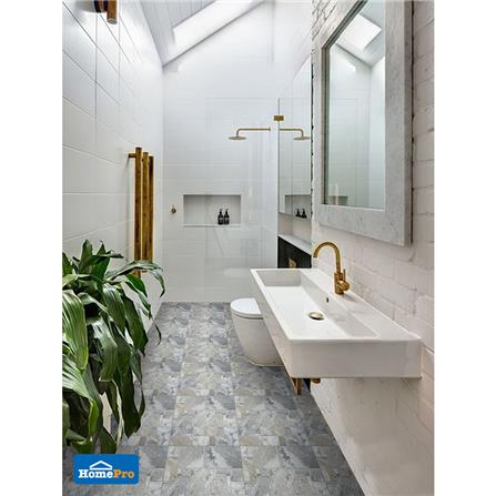 กระเบื้องพื้น 18x18 นิ้ว TARA เครป สโตน เทา EXC PM_1