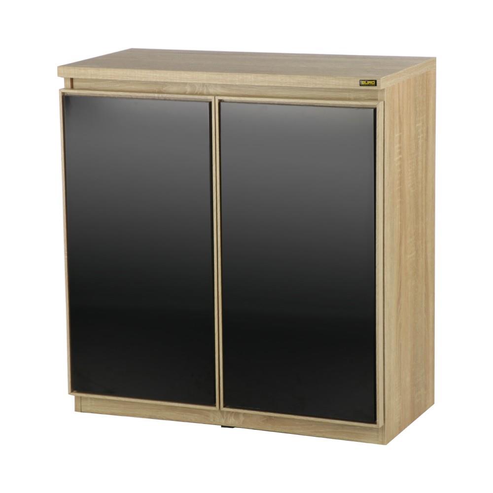 ตู้บานเปิด BURO EVOLUTION LC80 DO สีโซลิดโอ๊ค/สีดำ