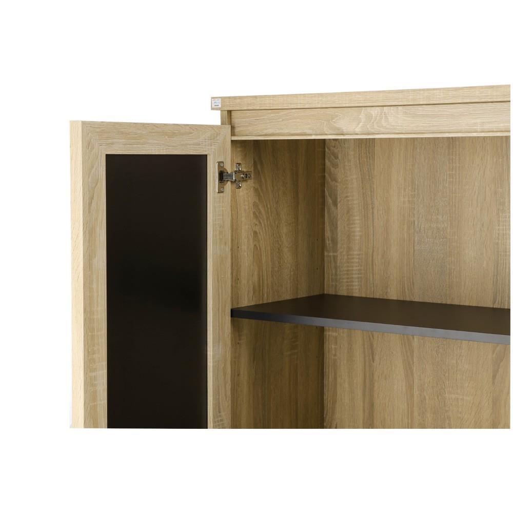 ตู้บานเปิด BURO EVOLUTION LC80 DO สีโซลิดโอ๊ค/สีดำ