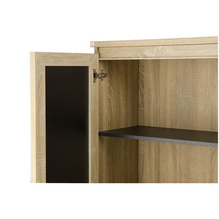 ตู้บานเปิด BURO EVOLUTION LC80 DO สีโซลิดโอ๊ค/สีดำ_2