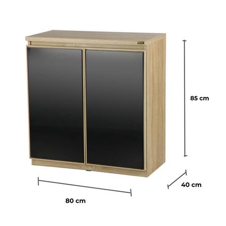 ตู้บานเปิด BURO EVOLUTION LC80 DO สีโซลิดโอ๊ค/สีดำ_7