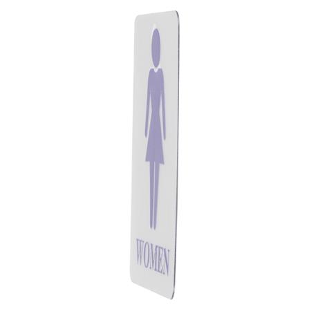 ป้ายห้องน้ำหญิง FUTURE SIGN สีเงิน/สีน้ำเงิน_1