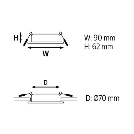 ดาวน์ไลท์ LED PHILIPS 59776 POMERON 3 นิ้ว 7 วัตต์ WARM WHITE สีขาว_2