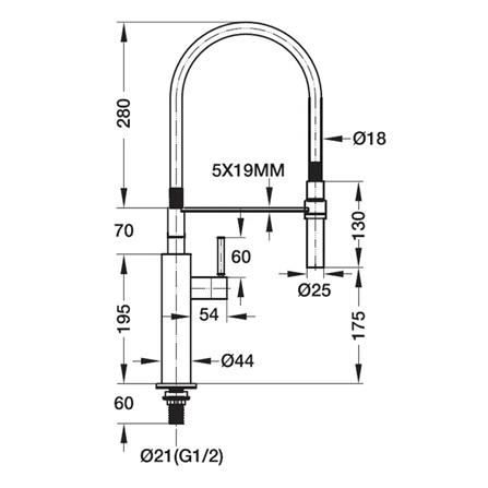 ก๊อกซิงค์เดี่ยวเคาน์เตอร์ HAFELE 495.50.006_1