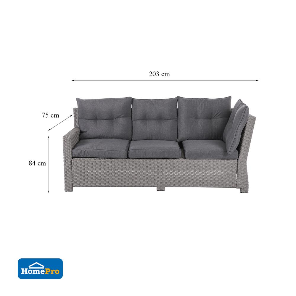 ชุดโซฟาสนาม SPRING OLIVIER สีเทา