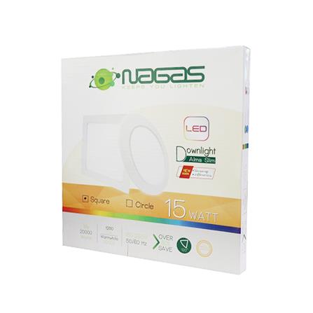 ดาวน์ไลท์ LED NAGAS DW ALMA 9 นิ้ว 15 วัตต์ WARM WHITE สีขาว_1