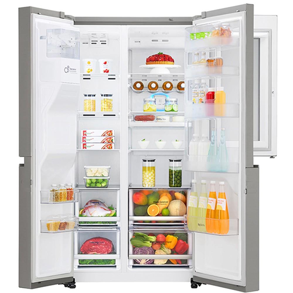 ตู้เย็น SIDE BY SIDE LG InstaView GC-X247CSAV.ANSPLMT 21.7 คิว