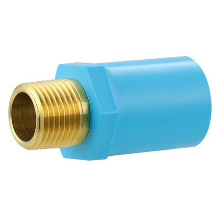ข้อต่อตรงเกลียวนอกทองเหลือง-หนา SCG 1/2 นิ้ว สีฟ้า_1