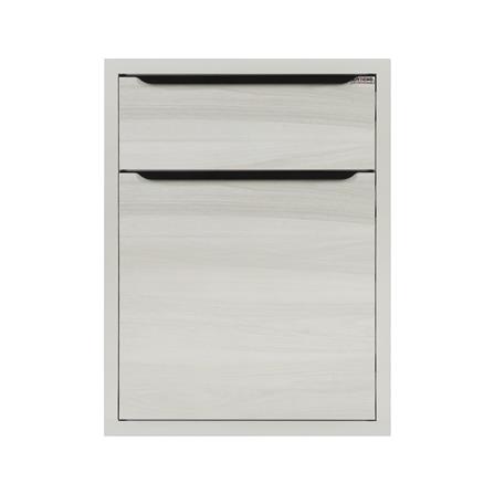 ตู้ลิ้นชักMDF KITZCHO 2ชั้นGLOSSY 46x66 ซม. สีคริสตัลไวท์_0