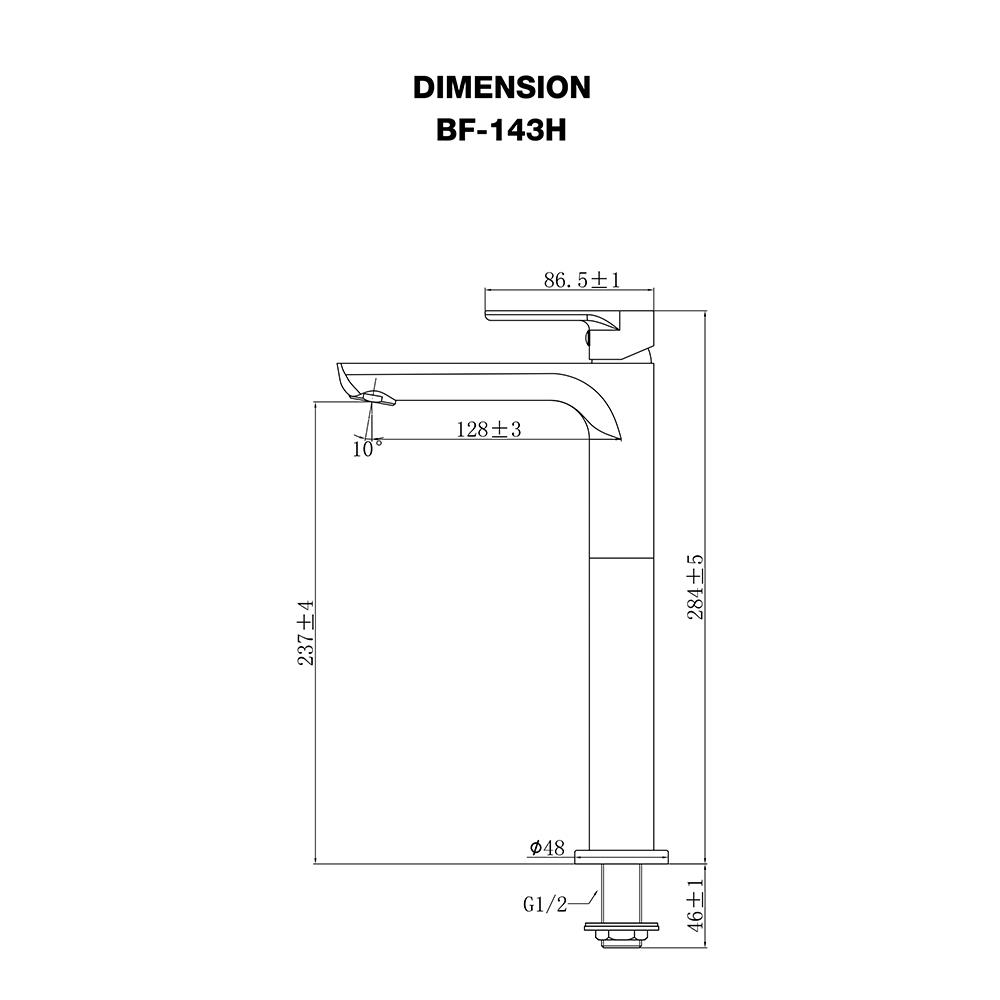 ก๊อกอ่างล้างหน้าเดี่ยว HANG BF-143H สีโครม
